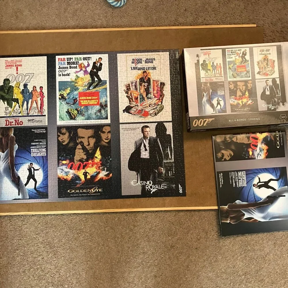 Top Puzzles James Bond Actor Debut 1000 Piece Jigsaw Puzzle Game W/Poster